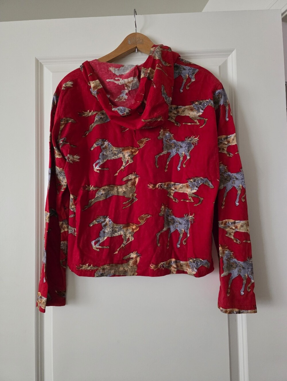Western Horse Hoodie Zip Jacket Cotton Keren Hart Rodeo Equestrian Womens M - Picture 5 of 8